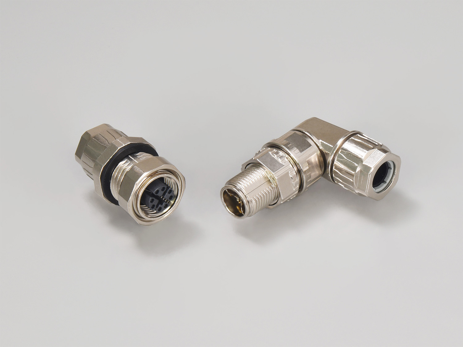 Compact Waterproof Ethernet Connector JB12 Series Angle Type