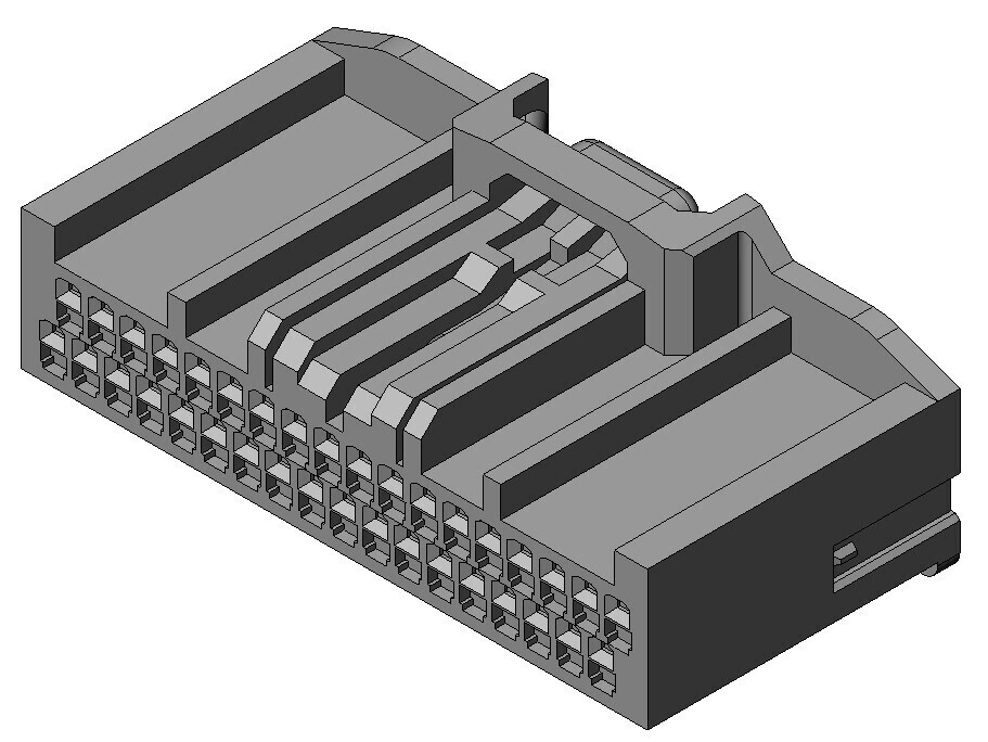 EV charger type 2 plug(female), 3D CAD Model Library