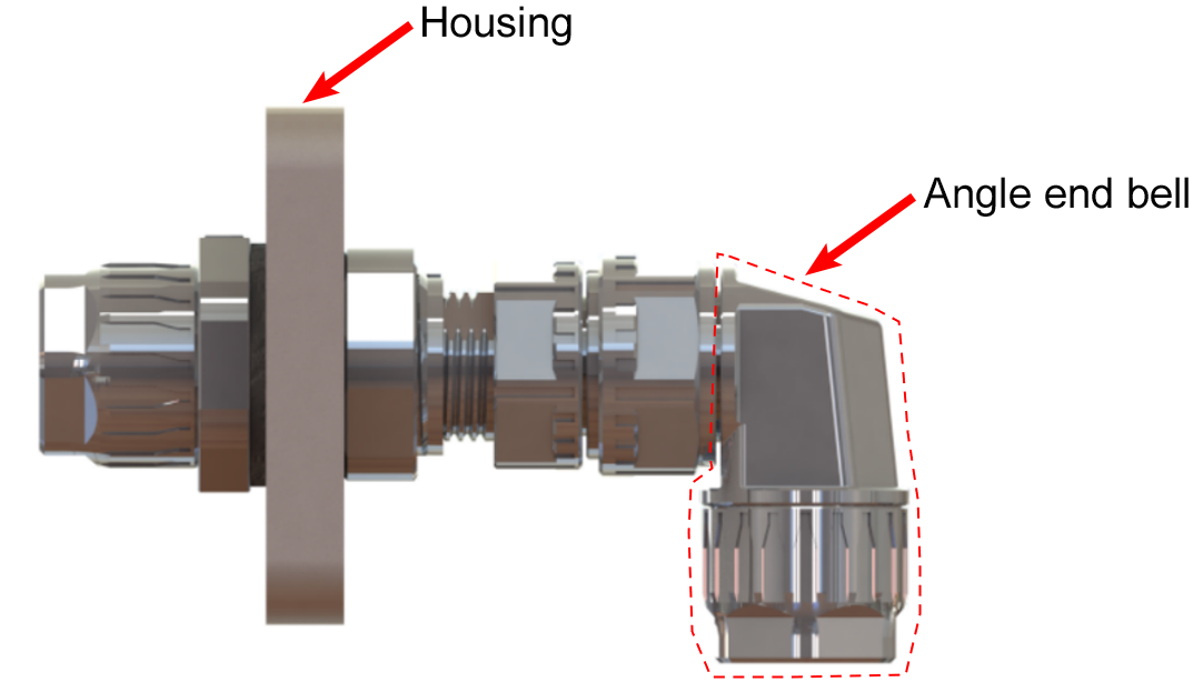 Mating diagram of the existing product, JB12 Series X-code receptacle and angle plug
