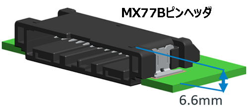 車載ECU向け小型・低背コネクタ「MX77シリーズ」のバリエーションを