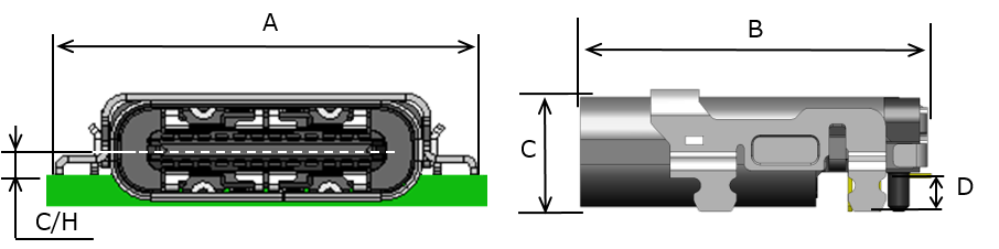 usb type c receptacle hybrid