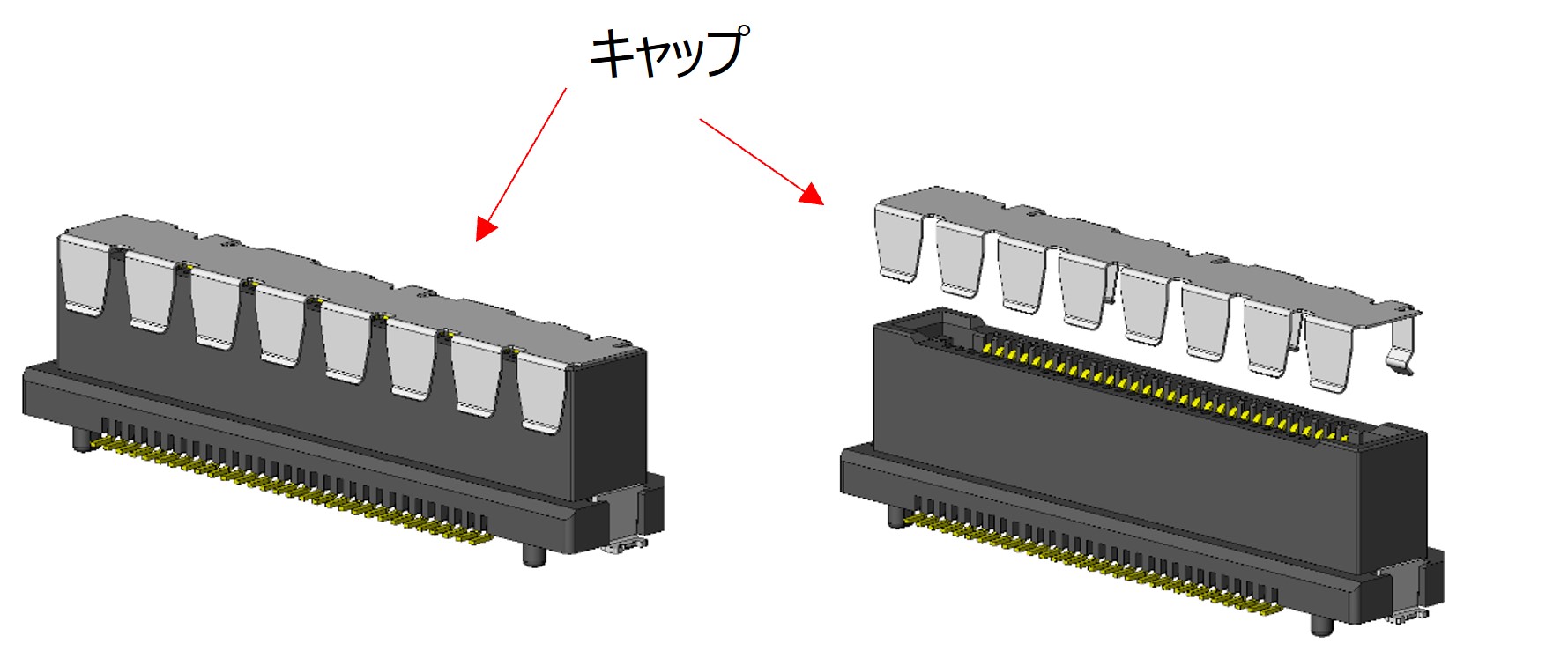 キャップ装着により吸着面確保と異物挿入対策