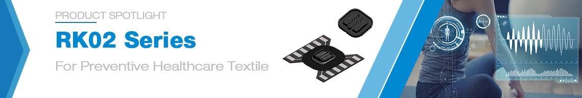 Compact connector RK02 series for smart textile