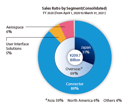 Sales Ratio by Segment(Consolidated) FY2020(From April 1, 2020 to March 31, 2021)