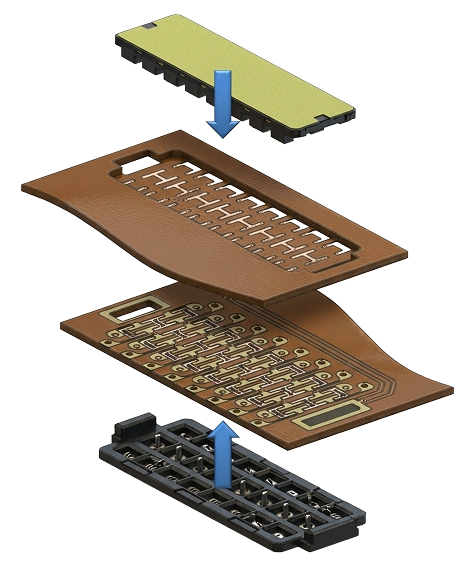 Flexible solderless connector