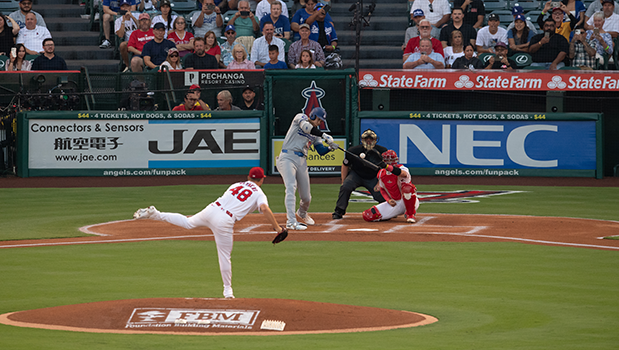 JAE Home Plate Rotational banner at Angel Stadium